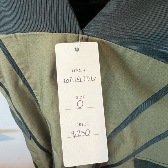 Anthropologie Strapless Dress in Dark Green and Olive - Picture 8 of 8